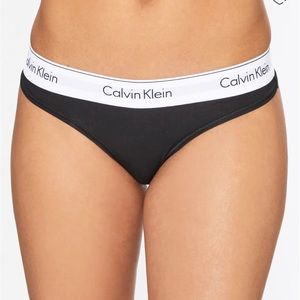 Calvin Klein Modern Cotton Lounge Thong Panties Black Size XL - NWT
